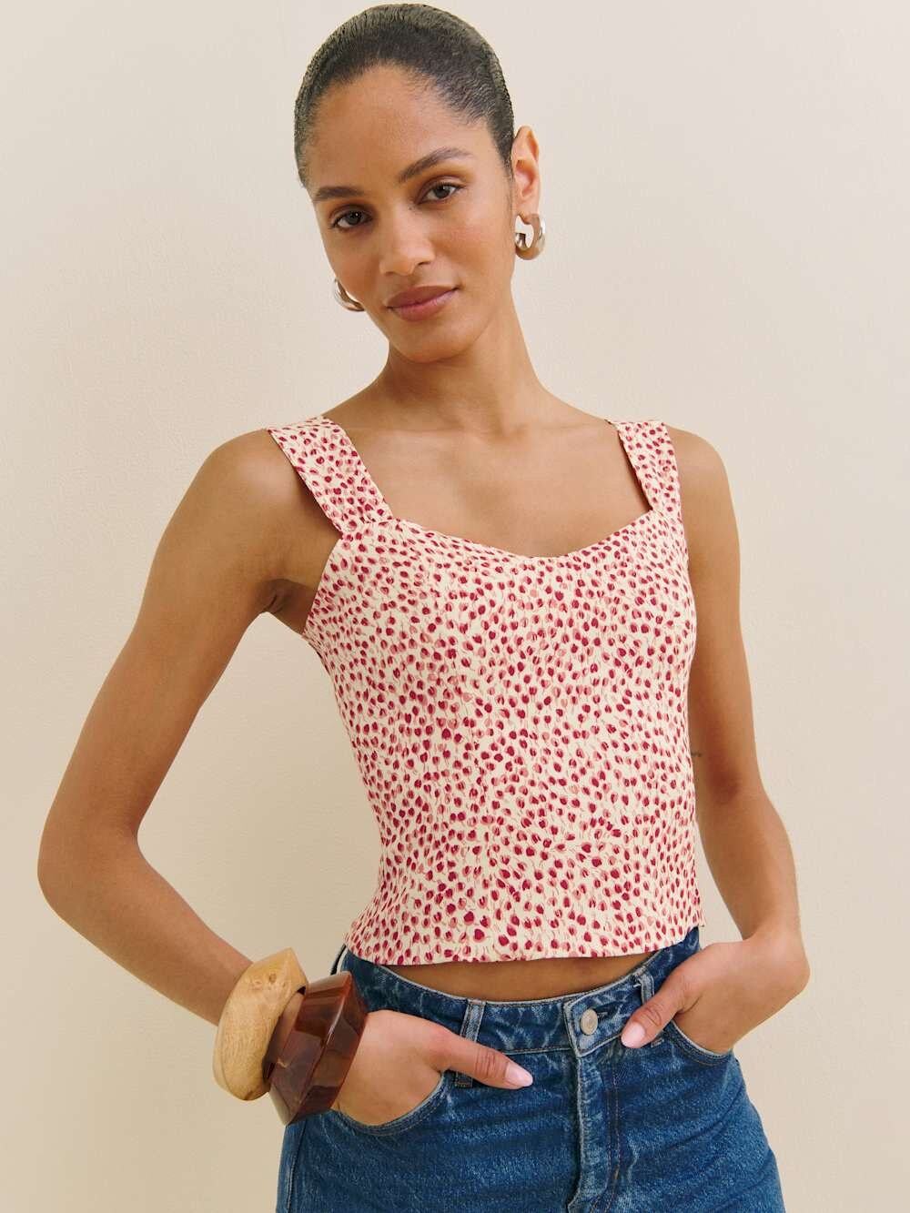 SZ 0 Reformation Hester top Alma NWT